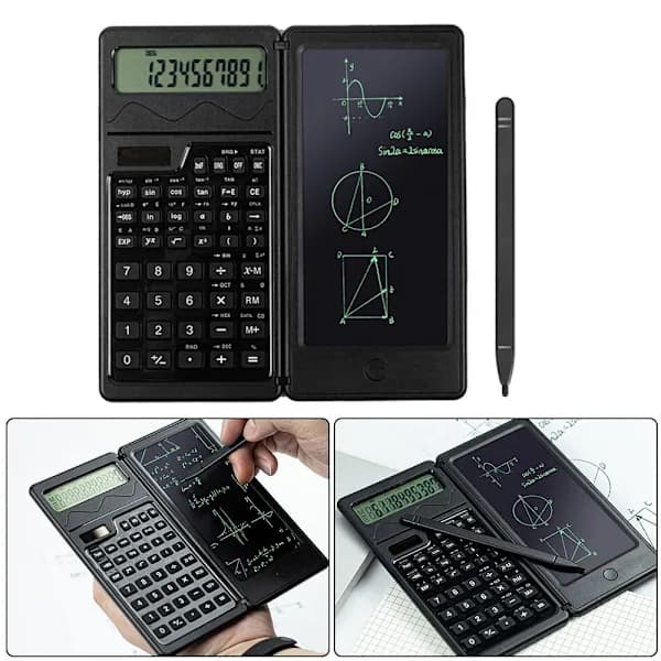 Folding Scientific Calculator with Digital Writing Tablet
