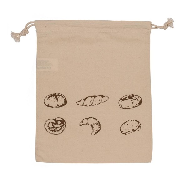 /Hc/Brødpose i Bomuld - Pose til Brød - Naturhvid - 35 x 29 cm Beige