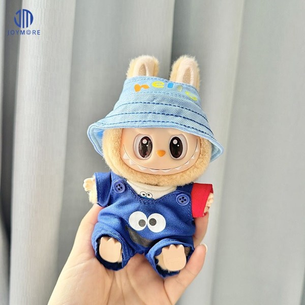 /NC/POP MART Labubu Macaron Leksak Have a Seat Labubu Klädset och Tillbehör Labubu Kläder 17cm Designers 19
