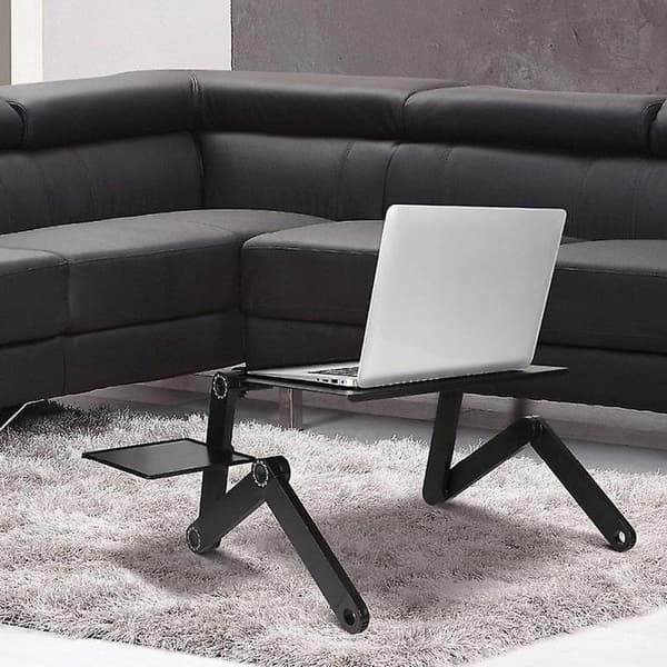 Bærbar computerbord justerbart Svart black