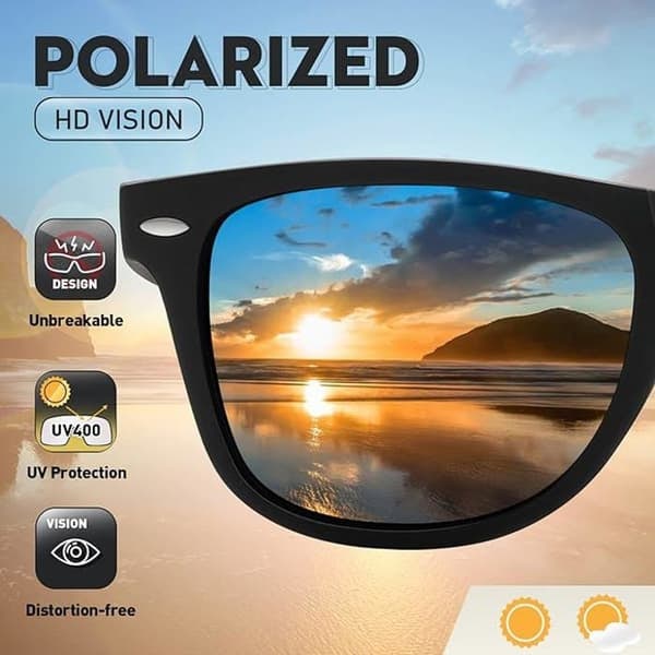 {NT}Polariserte solbriller for menn - solbriller for menn - solbriller for kvinner - unisex - klassisk stil - blendingsfrie briller