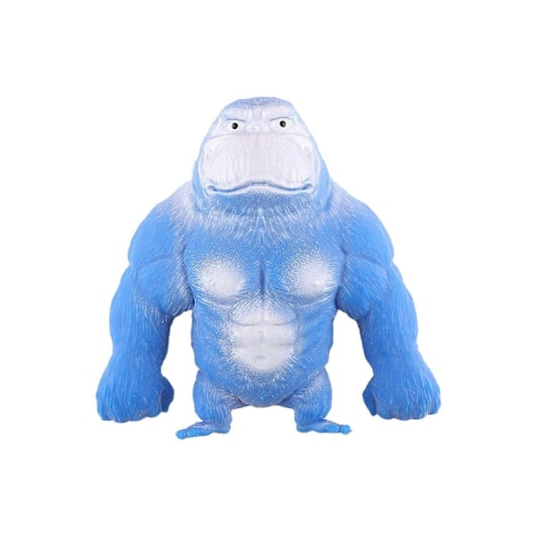 Elastisk Gorilla Stressboll - Rolig Klämleksak och Anti-Stress Blå 15*12_ NN