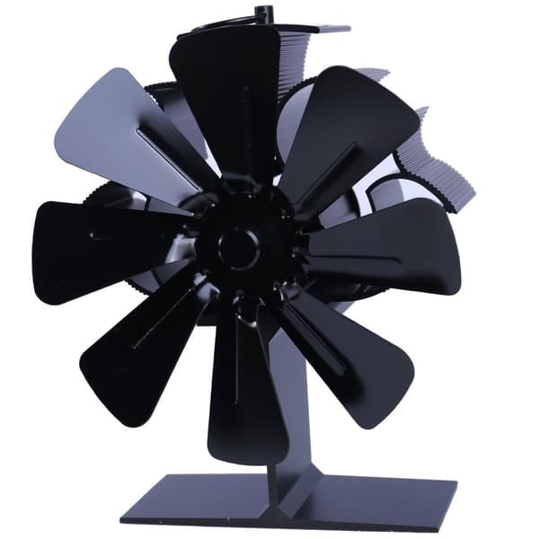 [NT] Kaminblæser for bedre varmefordeling, 8 blade sort