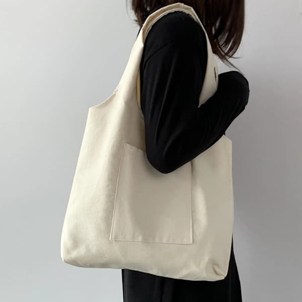 Canvas taske skuldertaske SORT sort