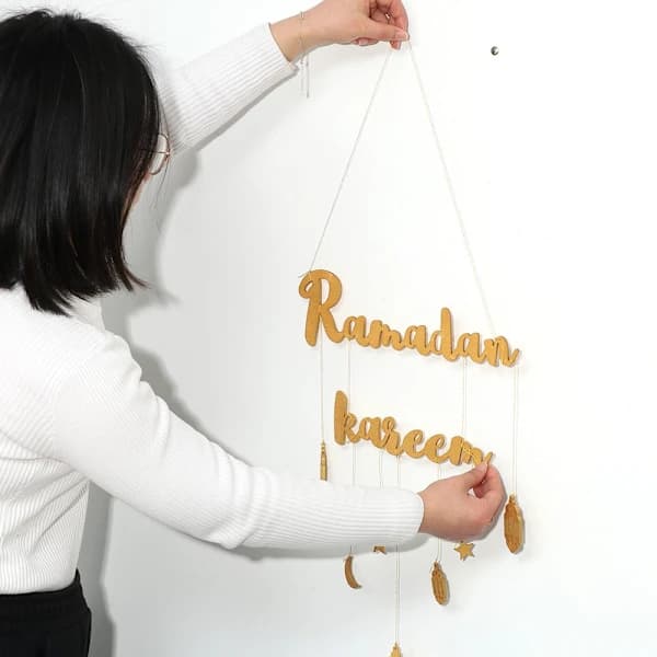 Eid Mubarak Ramadan Kareem Dekorasjon Måne og Stjerne