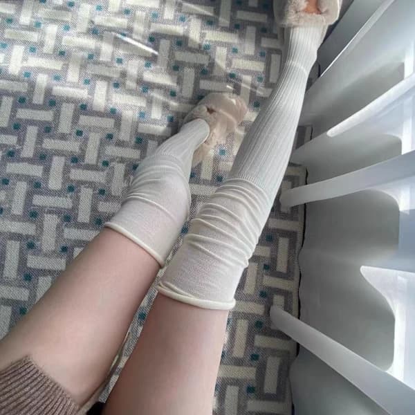 Over Knee Strømper Lårlange HVID hvid