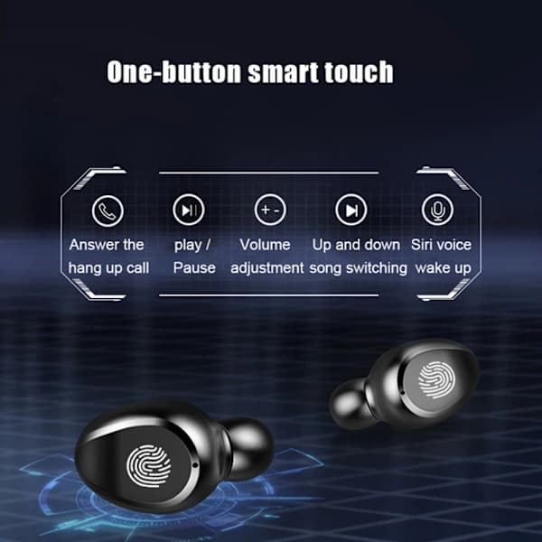 Bluetooth høretelefoner Trådløs Bluetooth 5.0 In-Ear sort