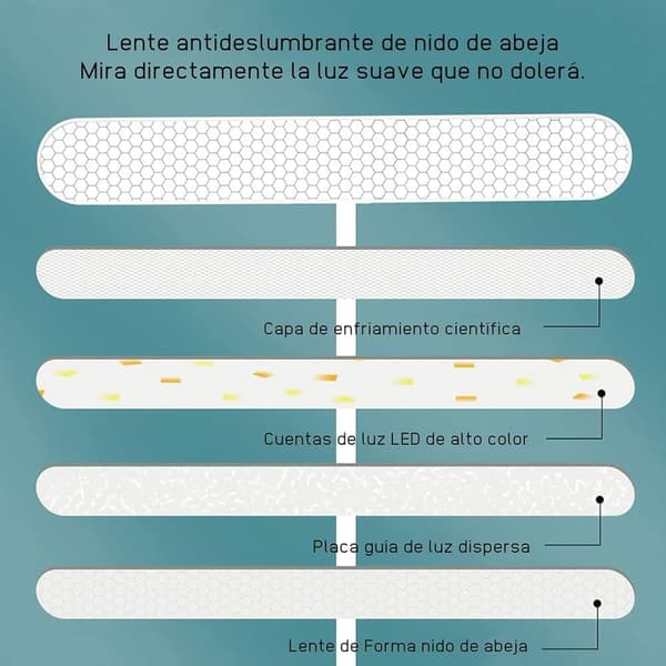 Flexo LED bordlampe skrivebordslampe, øyebeskyttelse 3 lysmoduser 8 nivåer justerbar 360°