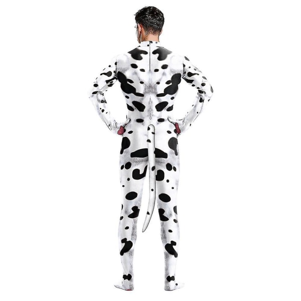 Dalmatiner Cosplay kostym för vuxna barn Djur Jumpsuit Halloween förklädnad karneval kostym 3XL