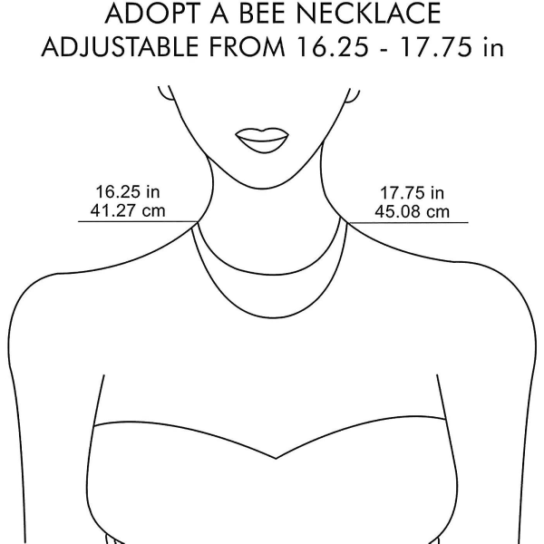 Project Honey Bees - Adopt A Bee Necklace, S925 Sterling Silver Yellow Bees Örhängen och Halsband Set