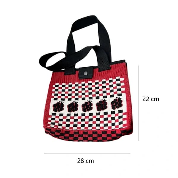 Strikketaske Tote Bag GRÅ grå