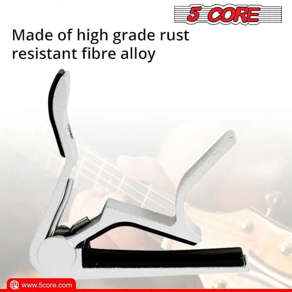 NA/Gitarr Capo Akustisk Clip Gitarr Strenginstrument Klemmebånd Elektrisk Gitartilbehør Capo Gitarrhals Capos 5 Core (hvit)