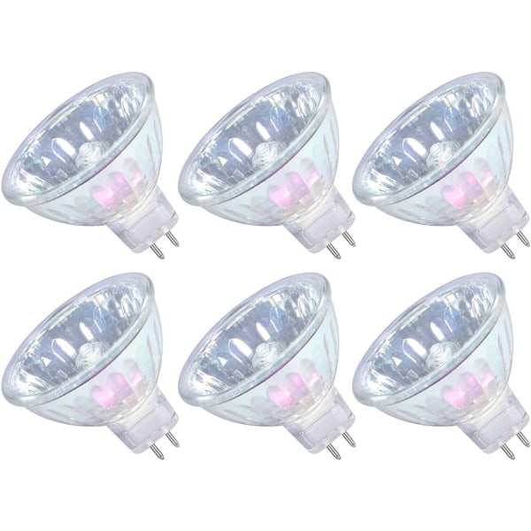 [NT]MR16 Halogenpærer 20W 12V GU5.3 Spotlights til Loftbelysning Dæmpbar, 36° Strålevinkel, 3000K Varm Hvid, 2-benet base, 6-pak