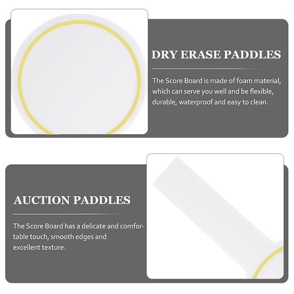 6 stk. Håndholdte tavler Enkelsidede paddles Håndholdte whiteboards Padding Whiteboards_ NN