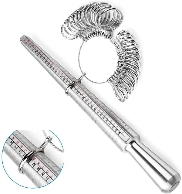 Ringmåler med ringmål og ringstok