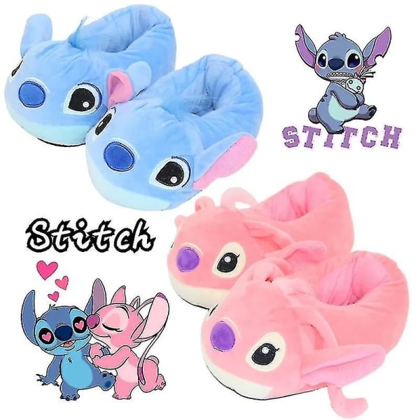 Stitch Angel -tossut naisille ja tytöille, pehmeät ja lämpimät talvitossut, sarjakuva kotitonttutossut pojille ja aikuisille