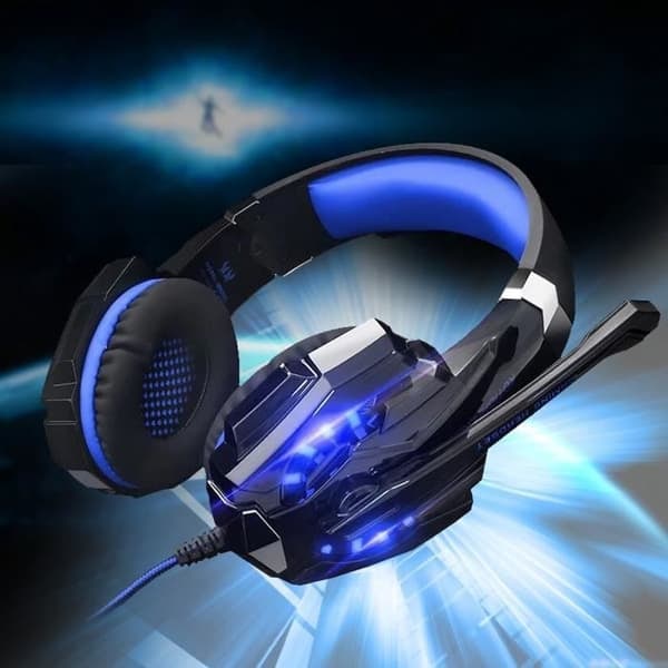 Peliheadset - G9000 - 7.1 Surround - Sisäänrakennettu mikrofoni - Sininen ja musta LED_NN