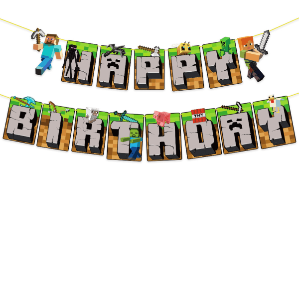 Minecraft Party Banner: Lägg till en touch av kul till din fest!