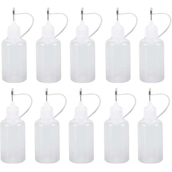 12 st plastflaskor med munstycken, precisionsspetsapplikator klämflaskor 20 ml