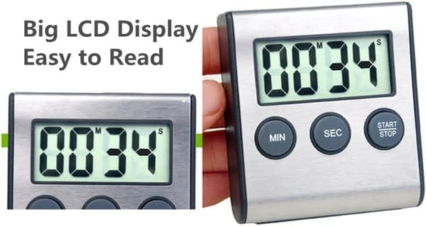 minikök timer - Digital minikök timer vekkerklokke - 100 minutters timer
