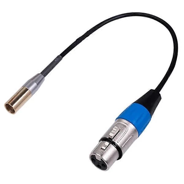 REXLIS 1FT Mini XLR Han til XLR Hun Adapterkabel, 3-Pin Mini XLR til XLR Videokabel, til BMPCC 4