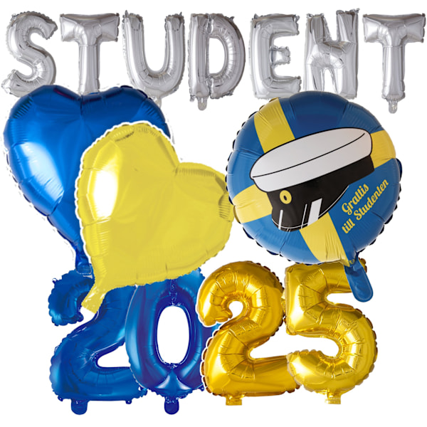 Studenter Dekorationer Balloner, Festartikler til Dimissionsfest Pakke Studenterballoner Studenterfejring Studenterfest - Balloner - Student