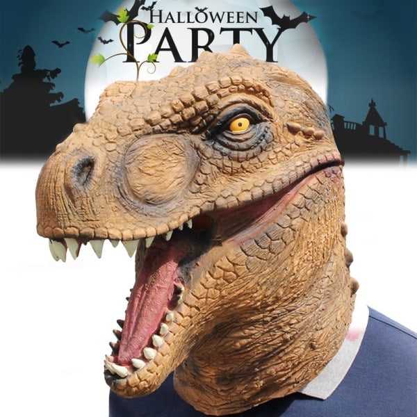 [NT] Rolig dinosauriemaske Halloweenfest udklædning Cosplay Parodi uhyggelig