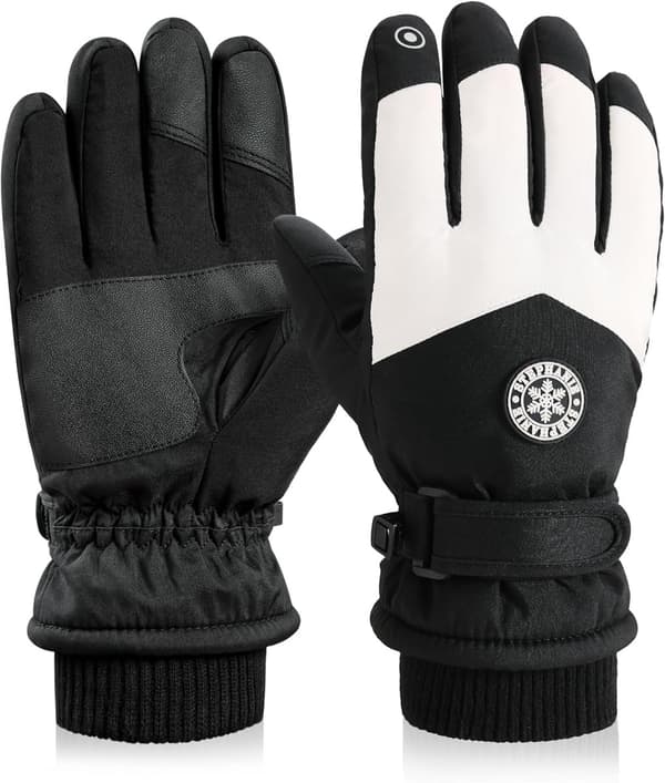 skidhandskar - Handskar - vinterhandskar - herrhandskar - One size - Svart och vit