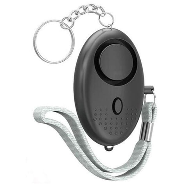 Personlig Alarm, Anti-Overfald Nøglering - 130dB Nød Sikkerheds Lommealarm med LED Lys - Forebyggende Advarsel for Kvinder og Børn (Sort)/NC/
