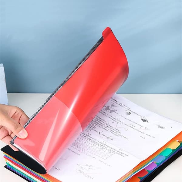Skrivemappe - Konferencemappe A4 - Ringbind - farve - 12 ark - sort - Dokumentkort - Arbejdsmappe - 322*250*12mm
