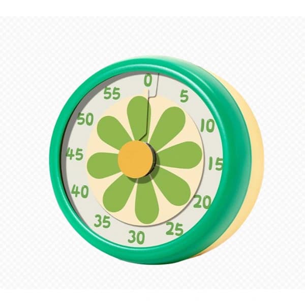 Kökstimer - Kökstimer - Timer - Digital Kökstimer - Barnvänlig Visuell Mekanisk Timer - Magnetisk Klistermärke Timer - Blommönster