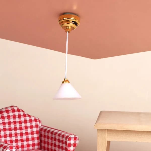 Dollhouse Miniature Chandelier Ceiling Lamp LED Light Wall Light