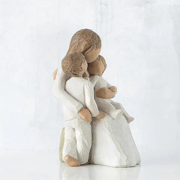 Mor og barn figur, skulptur, gave til nybakte mødre