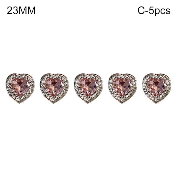 5 stk Hjerteformede knapper Skjorteknapper 23MMC-5PCS C-5PCS 23MMC-5pcs