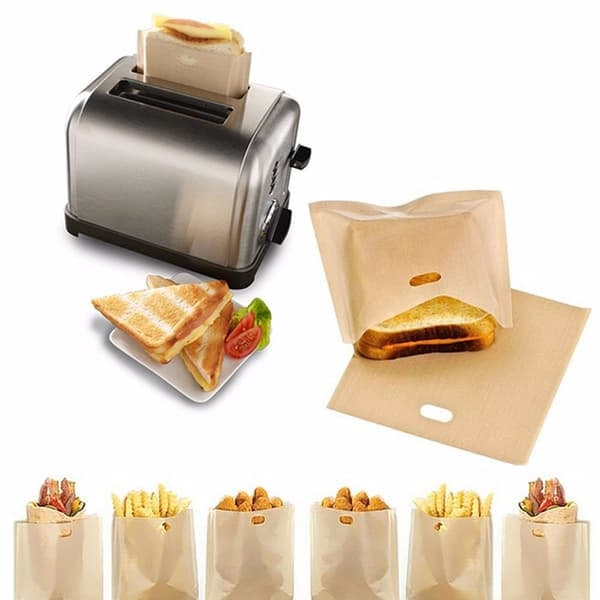 {NT} Toastlomme / Toastpose - 10-PACK Grillede smørbrød i brødristeren