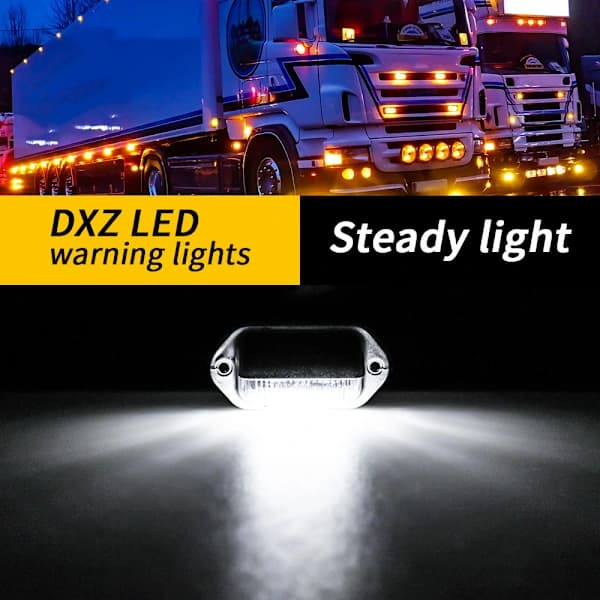 2 stk. LED-nummerpladelys Vandtæt 6 LED Baglygte Nummerplade