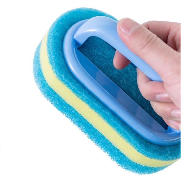 Sponge Cleaning Brush for Kitchen Bathroom Portable Sponge Brush with Plastic Handle 2pcs Multifunctional Sponge Brush