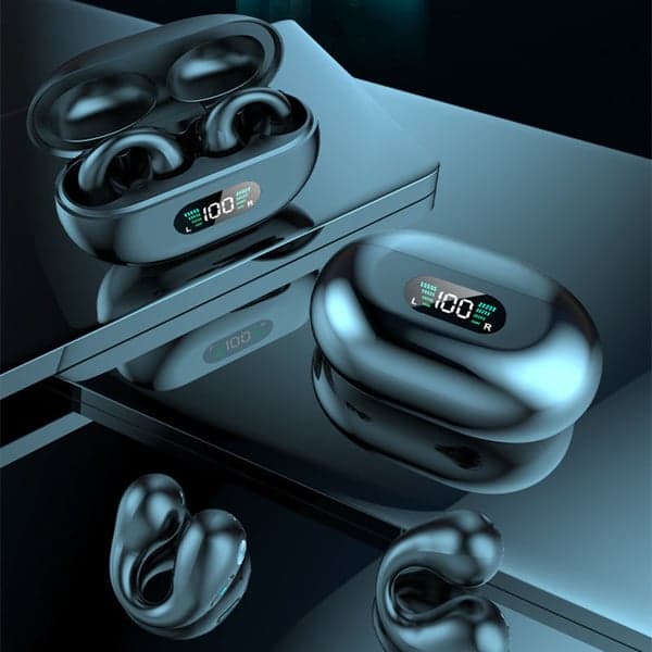 Trådløse open-ear hovedtelefoner Bluetooth 5.2 Sort