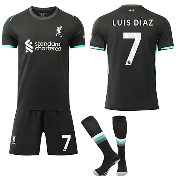 24-25 Liverpool vieras lasten aikuisten jalkapallopaita setti No.9 DARWIN XL
