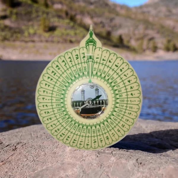 Qibla Hitta Kaaba Lommeformat Bærbar Islamsk Bønn for Reise