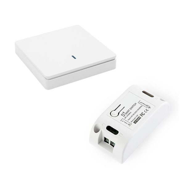 Trådløs smart lyskontakt RF 433MHz belysningskontrol intelligent kontakt AC 90-250V 10A modul (1 W og 1 C)_ NN