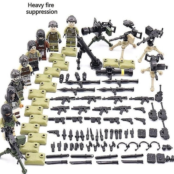 /NN/WW2 Hærsoldat Figurer Våben Militære Byggeklodser Tilbehør Børn DIY Legetøj