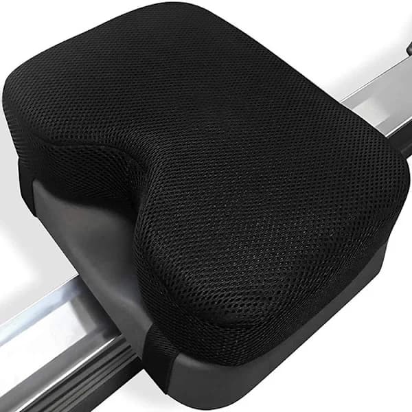 Sittepute for romaskin, med tilpasset memory foam, vaskbart trekk og stropper - alternativ til romaskinsete - roddtilbehør