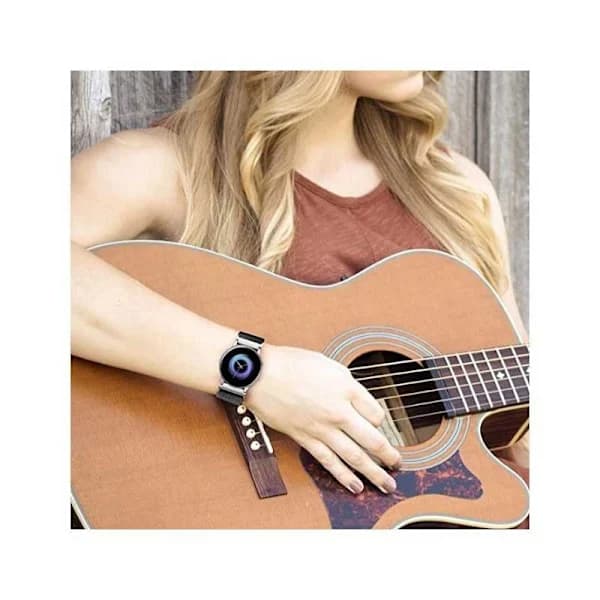 Universelt Justerbart & Elastisk Nylon Urarmbånd - 20mm Sort Sort