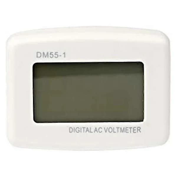 Blå Baggrundsbelysning Digital LCD Voltmeter Panel Spændingstester EU-stik DM55-1 AC 80-300V