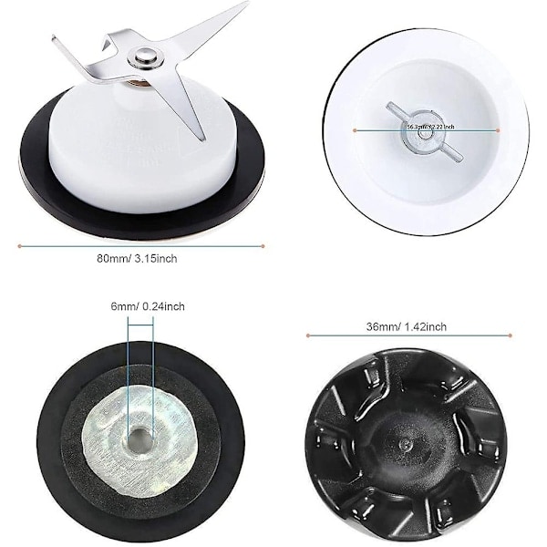 9704230 Blenderkobling Reservedele til Kitchenaid, 4-bladet Blenderblad og Blenderkobling Wi_ NN