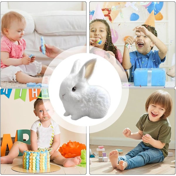 Interactive Rabbit Plush Toy, Realistic Hopping Electric Rabbit for Easter, Pink White