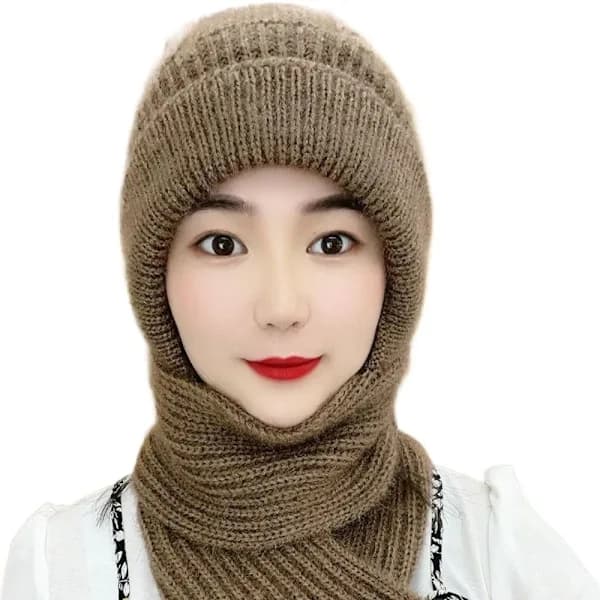 Integrert Caps Skjerf Luen Skjerf KHAKI Khaki