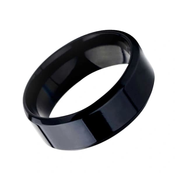 1 stk. Ring Unisex Rustfritt Stål Speil Lett Fingerring For Bryllup Sølv Sølv US 10