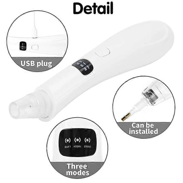 Wireless Electric Diamond Painting Pens with Vacuum Pump – 3 Adjustable Suction Modes & Rechargeable 2 Replacement Tips White